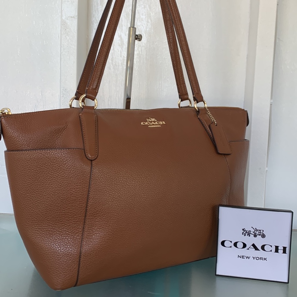 Coach Ava Pebbled Leather Tote Bag